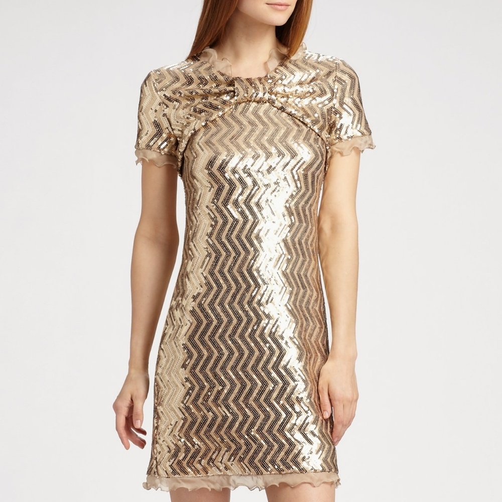 Moschino gold sequin dress